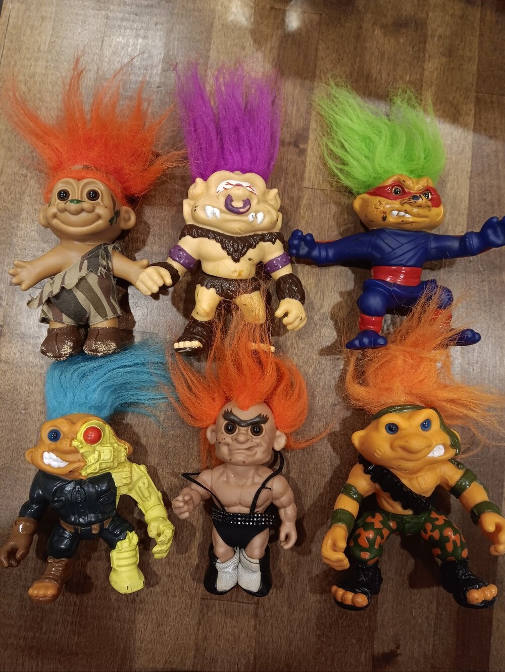 1992 Hadbro Battle Trolls Action Figures Lot Of 6